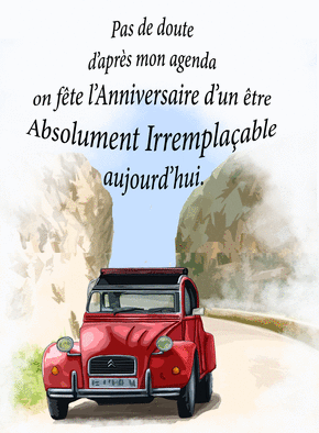 Carte anniversaire Anniversaire d`un être irremplaçable